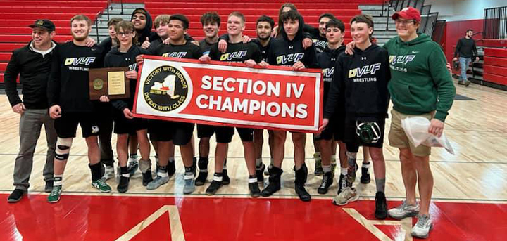 The Unatego-UV-Franklin wrestlers win the Section IV dual meet Championship